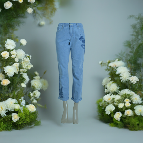 Firefly Women's Curvy Mid Rise Boyfriend Ankle Jeans