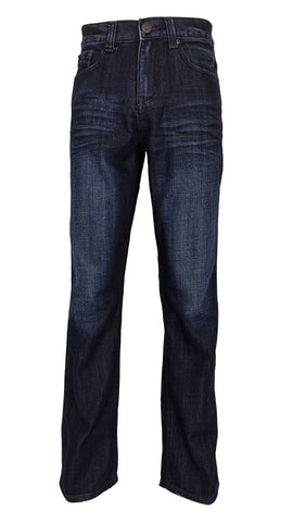 Bailey's Point Men's Fashion Bootcut Jeans Regular Fit: Classic Dark Wash - Flypaper Jeans