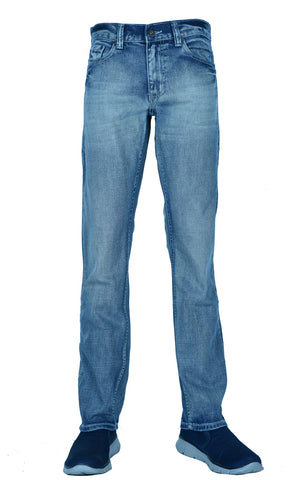 Flypaper Men's Straight Jeans Regular Fit Medium Blue Wash 100% Cotton - Flypaper Mens and Boys Jeans