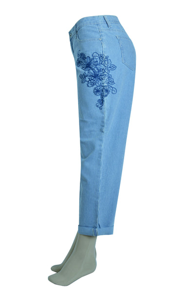 Firefly Women's Curvy Mid Rise Boyfriend Ankle Jeans Missy Plus