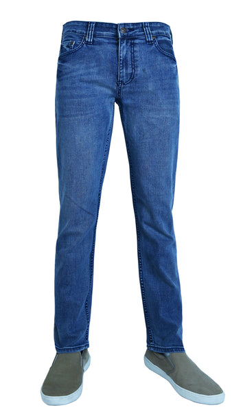 Flypaper Mens Slim Tappered Jeans Light Blue
