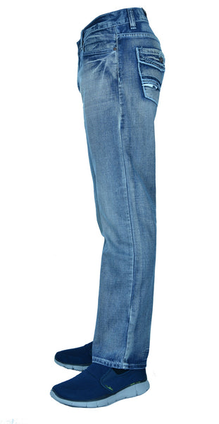 Flypaper Men's Straight Jeans Regular Fit Medium Blue Wash 100% Cotton