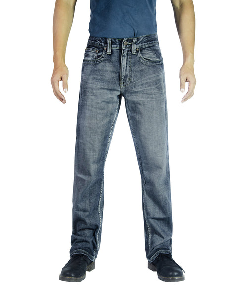 Flypaper Men’s Fashion Bootcut Blue Jeans Regular Fit Medium Vintage Blue