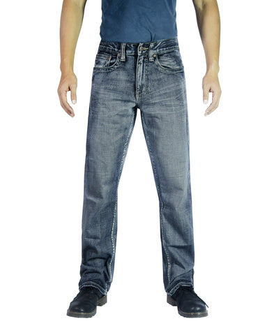 Flypaper Men’s Fashion Bootcut Blue Jeans Regular Fit Medium Vintage Blue - Flypaper Mens and Boys Jeans