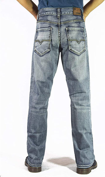 Flypaper Men's Bootcut Jeans Regular Fit Light Blue Wash 100% Cotton