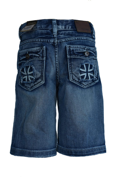 Flypaper Boy's Fashion Jeans Shorts Regular Fit Medium Wash