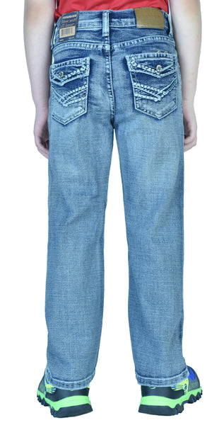 Flypaper Boy's Bootcut Fashion Jeans Regular Fit Silver Haze
