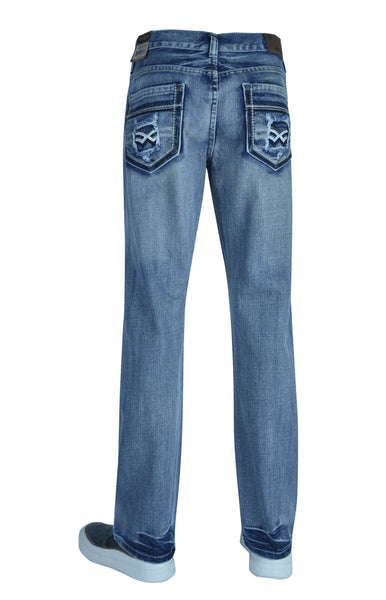 Flypaper Men's Bootcut Jeans Regular Fit Medium Blue Wash
