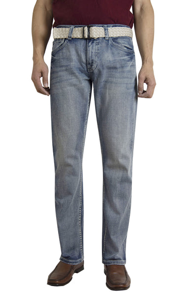 Flypaper Mens Fashion Jeans Straight Leg Regular Fit Light Blue without Belt