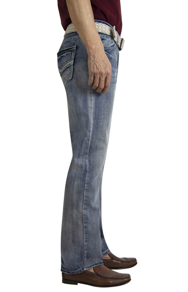 Flypaper Mens Fashion Jeans Straight Leg Regular Fit Light Blue without Belt