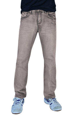 Flypaper Boy's Fashion Straight Jeans Regular Fit Grey - Flypaper Mens and Boys Jeans