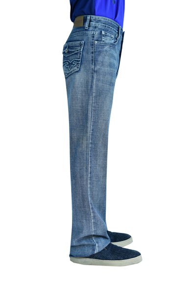 Flypaper Boy's Bootcut Fashion Jeans Regular Fit Silver Haze