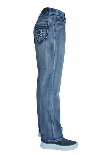 Flypaper Men's Bootcut Jeans Regular Fit Medium Blue Wash
